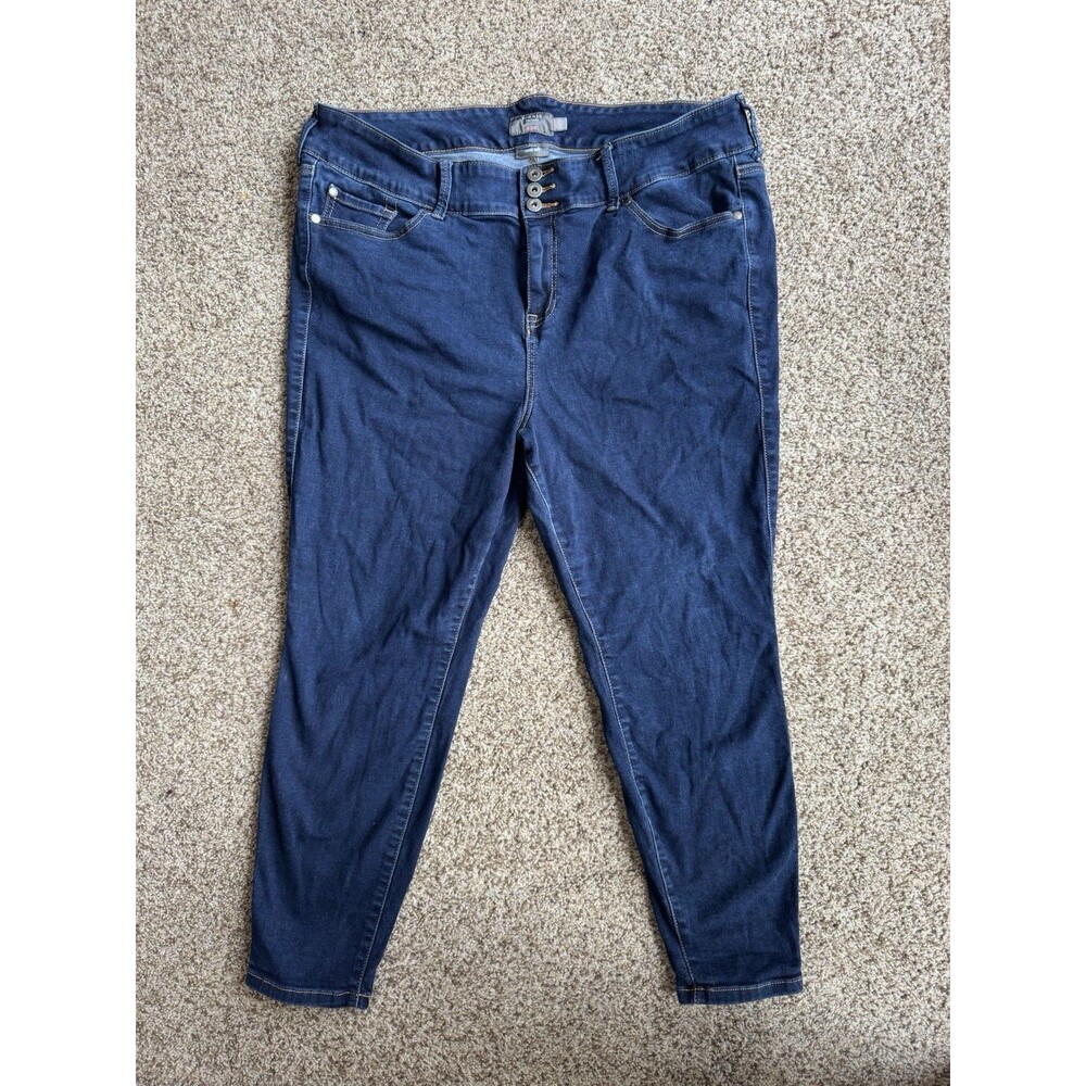 Torrid Jeggings Womens 22S Super Soft Dark Wash Skinny Stretch Jeans Short